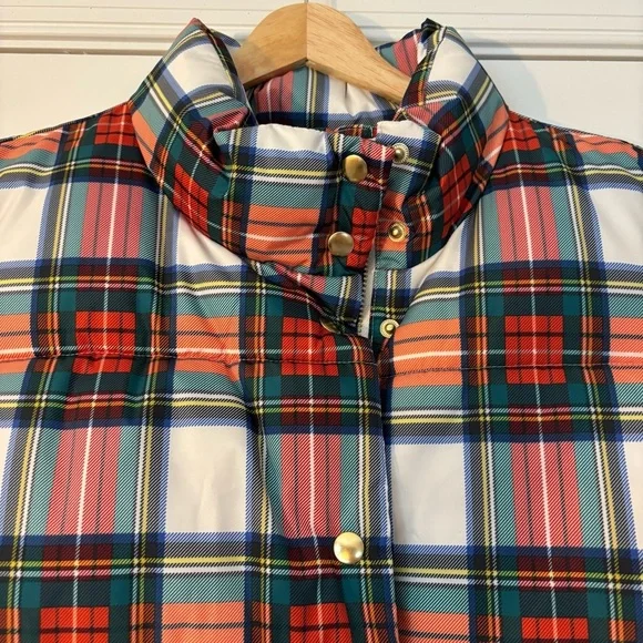 J. Crew Puffer vest with PrimaLoft® in Snowy Stewart tartan L Holiday Christmas - Picture 5 of 14